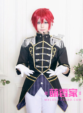 偶像梦幻knights祭朱樱司cos动漫假发暗红色万用包脸MSN短发