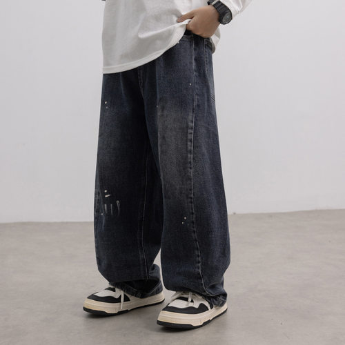 男童牛仔裤春秋款2025新款中大儿童装秋季宽松休闲裤子男孩秋装潮