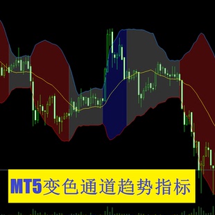 MT5变色通道趋势指标 布林带自适应多空颜色外汇黄金
