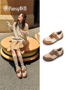 Pansy盼喜日本女鞋2025新款加厚保暖勃肯鞋休闲百搭4301