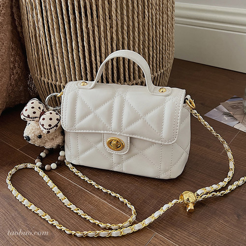 小香风菱格链条小方包春季新款