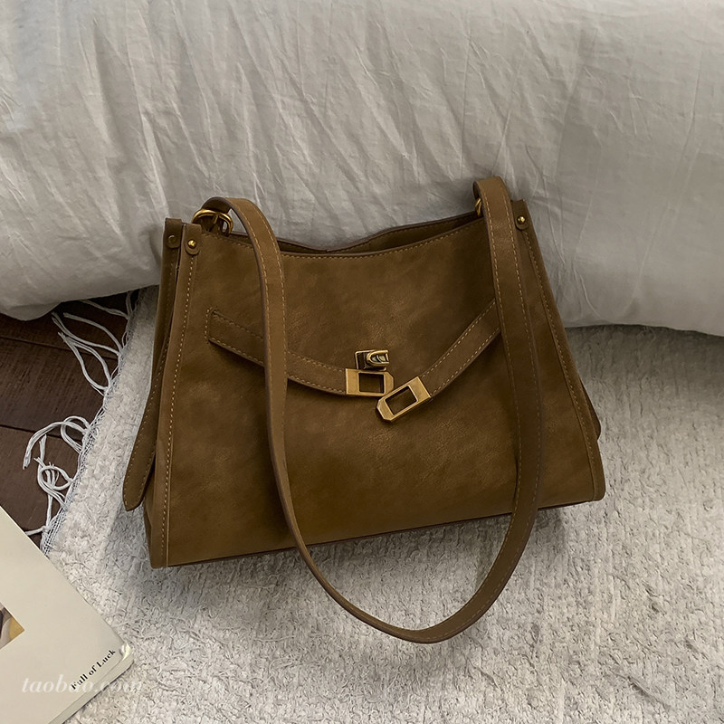 高级感复古磨砂包包2025新款时尚大容量单肩斜挎包女士单肩托特包,箱包皮具/热销女包/男包,托特包,淘宝优惠券,粉丝福利购,淘宝优惠卷