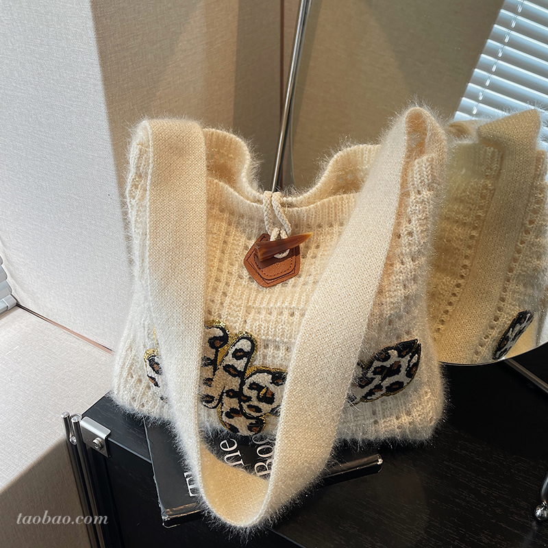 2025新款针织编织托特包