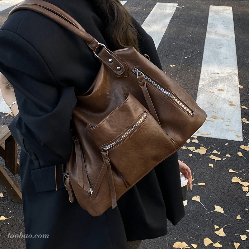 2025秋季新款复古风多袋托特包