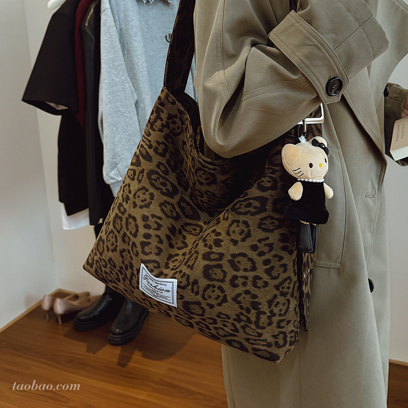 豹纹手提包2025秋冬季新款