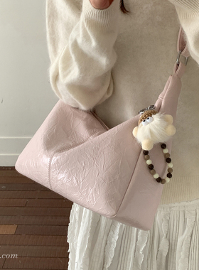 时尚简约大容量包包女2026春夏季新款百搭斜挎包通勤单肩包hobo包