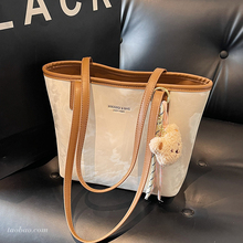 休闲通勤大容量包包女2025新款时尚单肩腋下包秋季手提托特水桶包