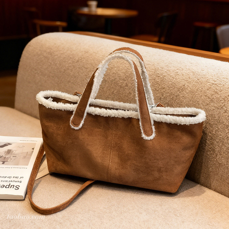 磨砂复古托特包大容量