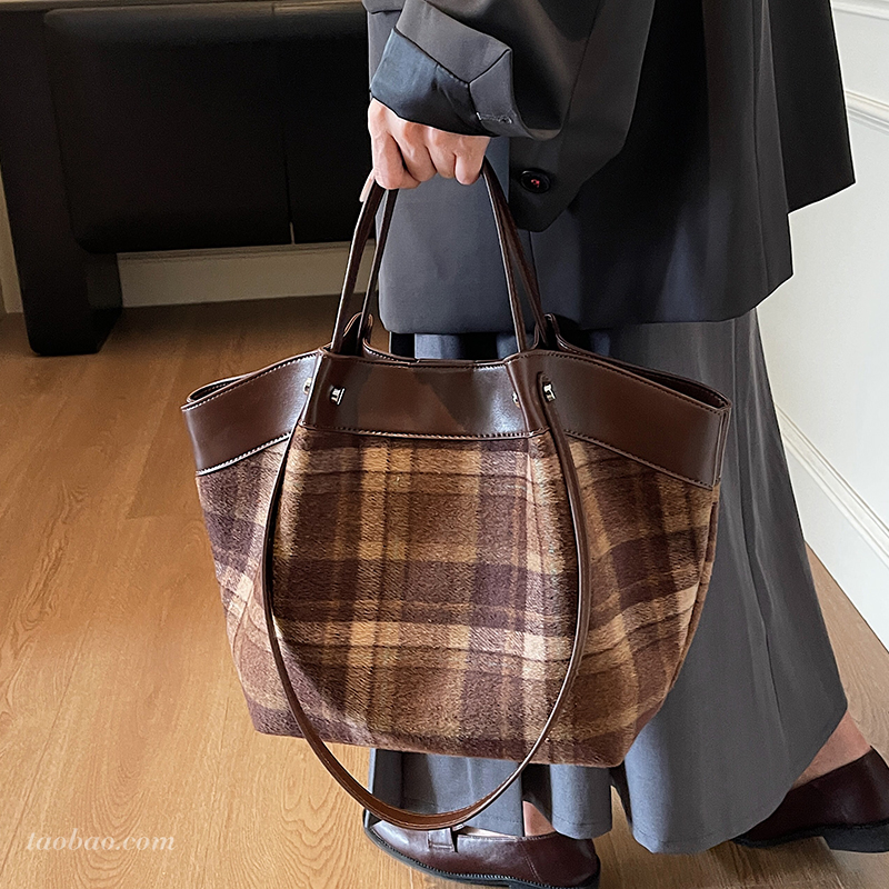 豹纹大容量通勤托特包