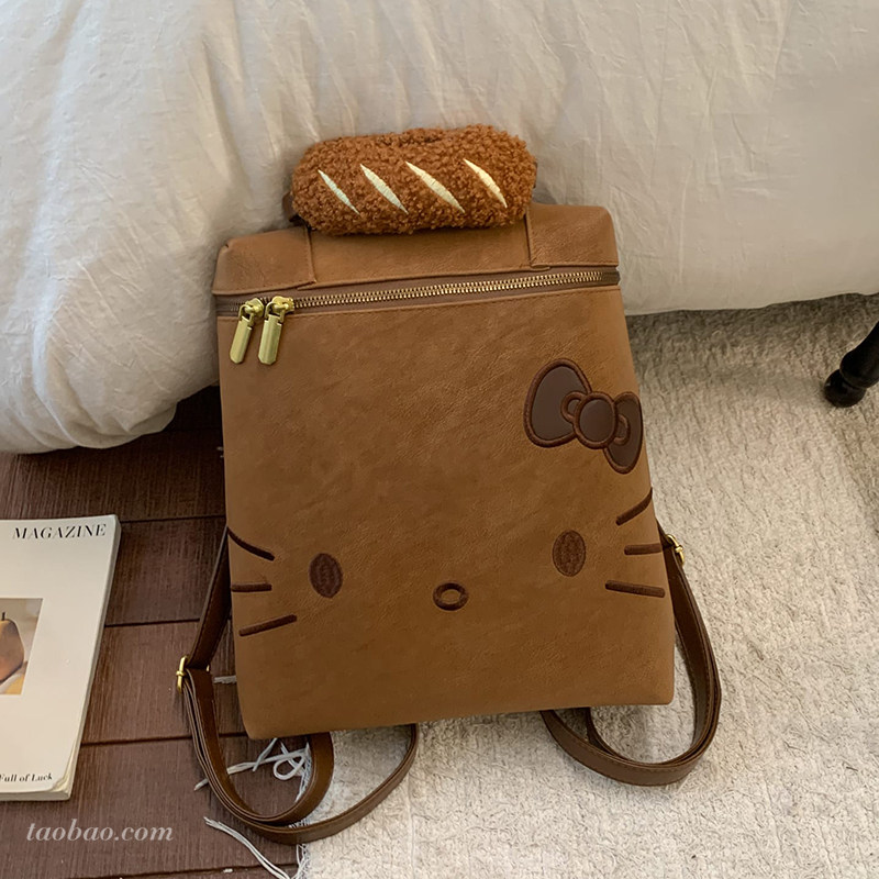 时尚复古大容量女式双肩包2026新款通勤百搭后背包学院风学生书包