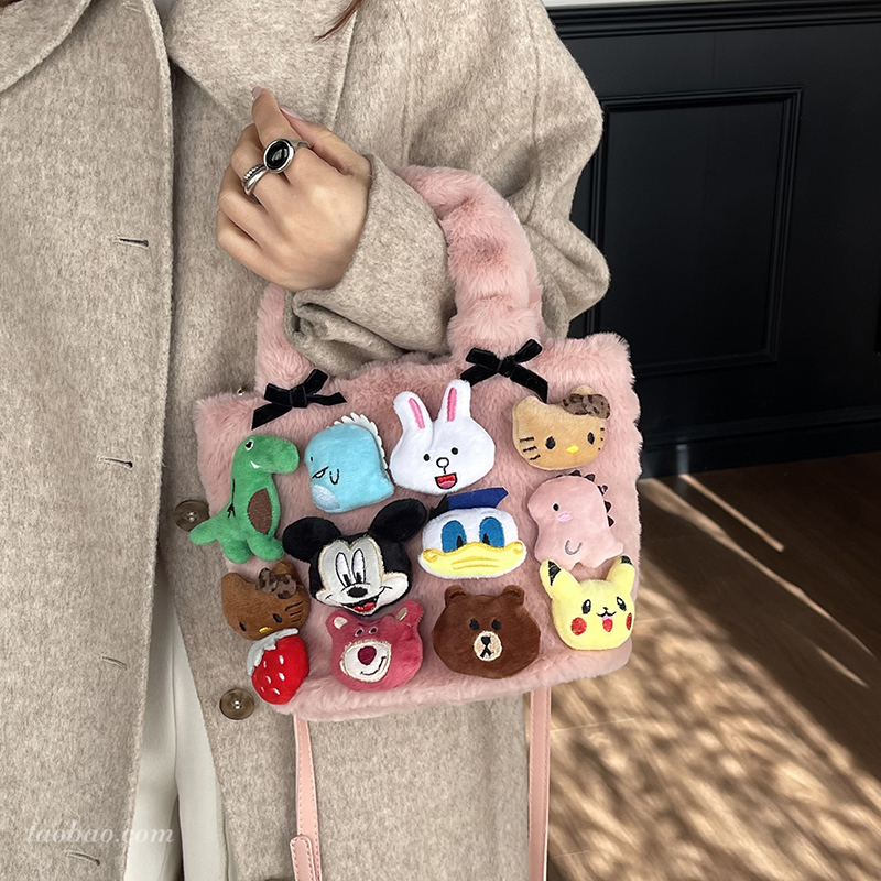 小众毛茸茸包包女2025新款