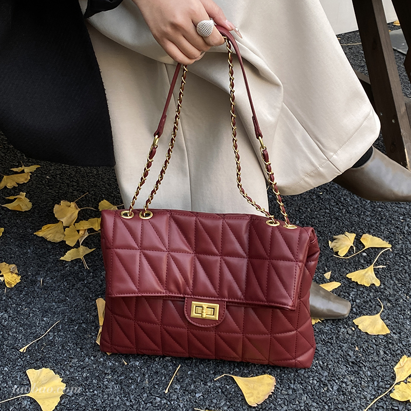 菱格托特包女2025冬季新款大容量