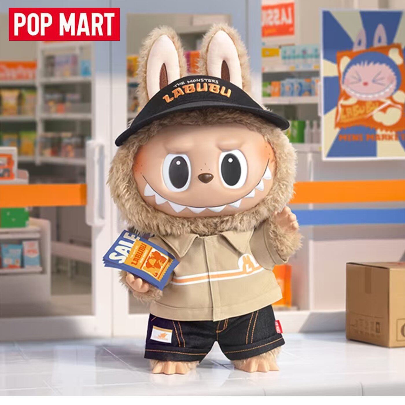POPMART泡泡玛特LABUBU怪味便利店系列炸虾拉布布耳机包
