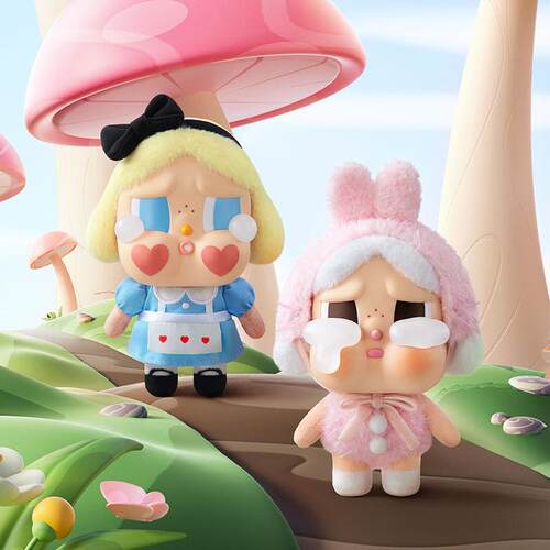 POPMART泡泡玛特CRYBABY眼泪工厂搪胶脸毛绒盲盒挂件情人节礼物
