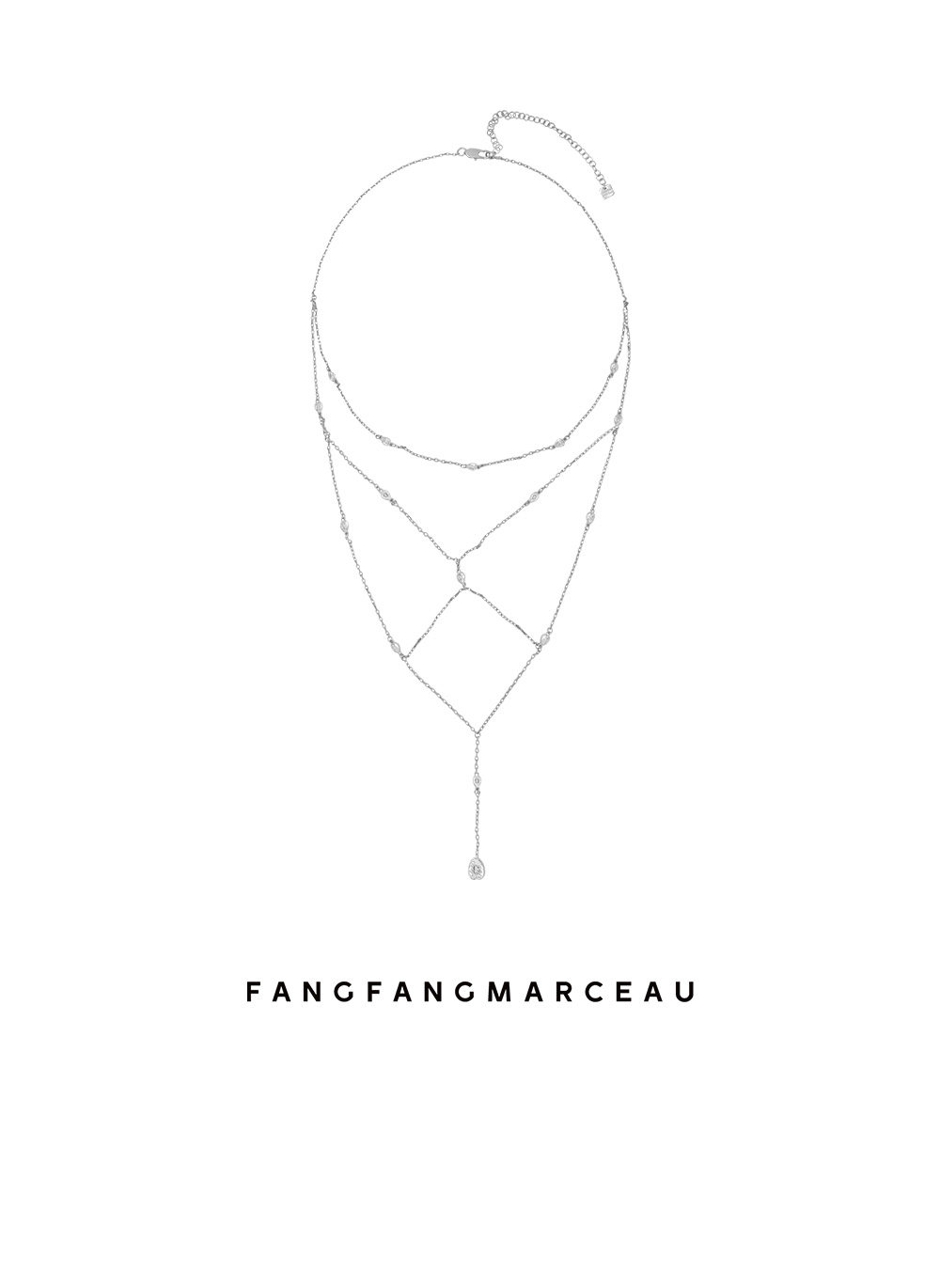 【官方直营】FANGFANGMARCEAU水滴多层宝石项链