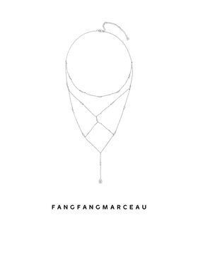 【官方直营】FANGFANGMARCEAU水滴多层宝石项链
