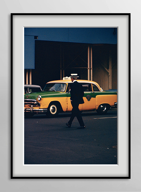 Saul Leiter 新彩色摄影作品挂画高级感小众艺术西餐厅酒店装饰画
