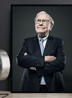 Warren Buffett 股神巴菲特 投资家企业家画像办公室励志海报壁画