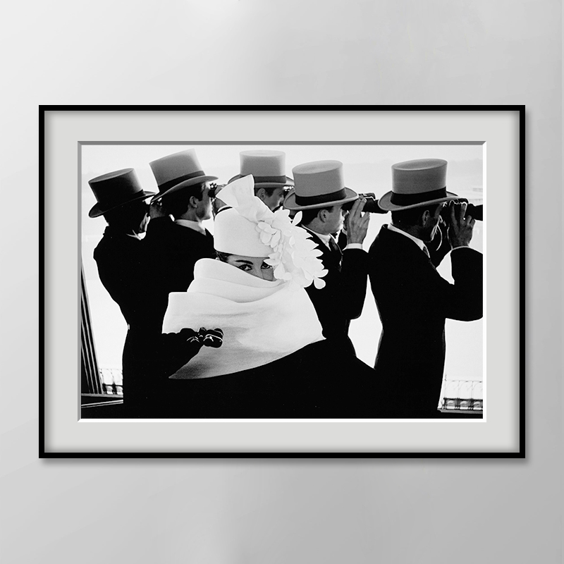 卧室餐厅复古怀旧黑白摄影装饰画