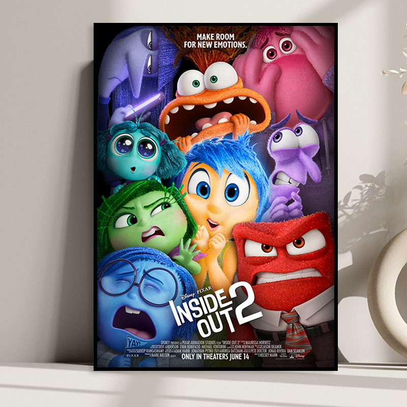 Inside Out 头脑特工队 电影海报装饰画动画卡通儿童房床头挂画,家居饰品,现代装饰画,淘宝优惠券,粉丝福利购,淘宝优惠卷