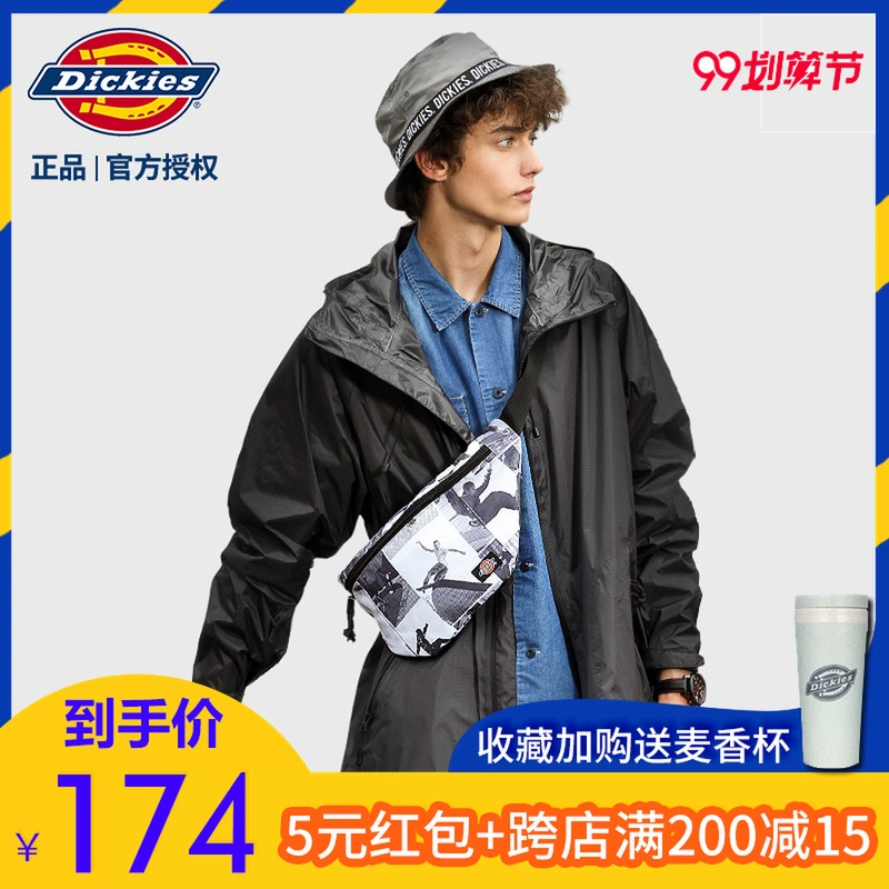 Dickies Raz Dikais Tide Thương hiệu Túi ngực in Super Fire Shoulder Bag Eo Bag Nam và nữ Ba lô thể thao - Túi của con người túi elly