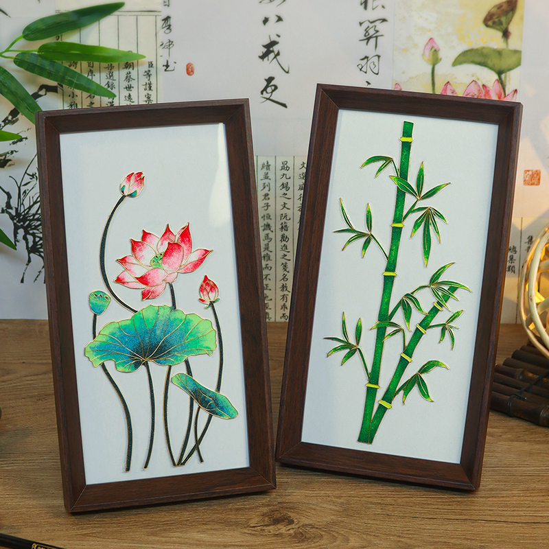 掐丝珐琅创手工制作相框摆台材料