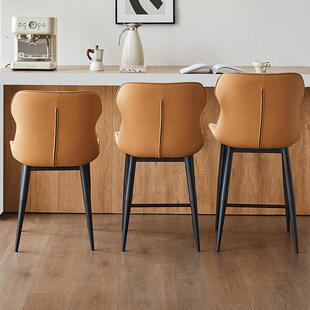 轻奢餐椅高脚现代家用 定制6550CM厘米加坐高岛吧导台椅子靠背意式