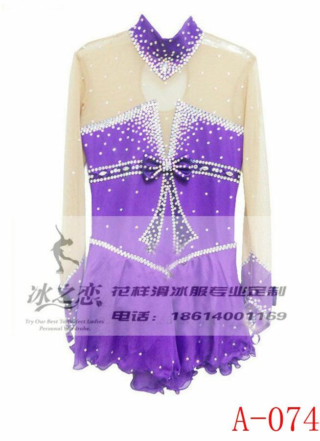 冰之恋 新款女童花样滑冰裙 专业定制 参赛裙 表演服