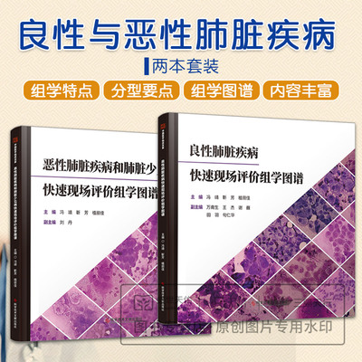 全2册恶性肺脏疾病和肺脏少见病快速现场评价组学图谱+良性肺脏疾病快速现场评价组学图谱 常见ROSE组学现象 科学技术文献出版社