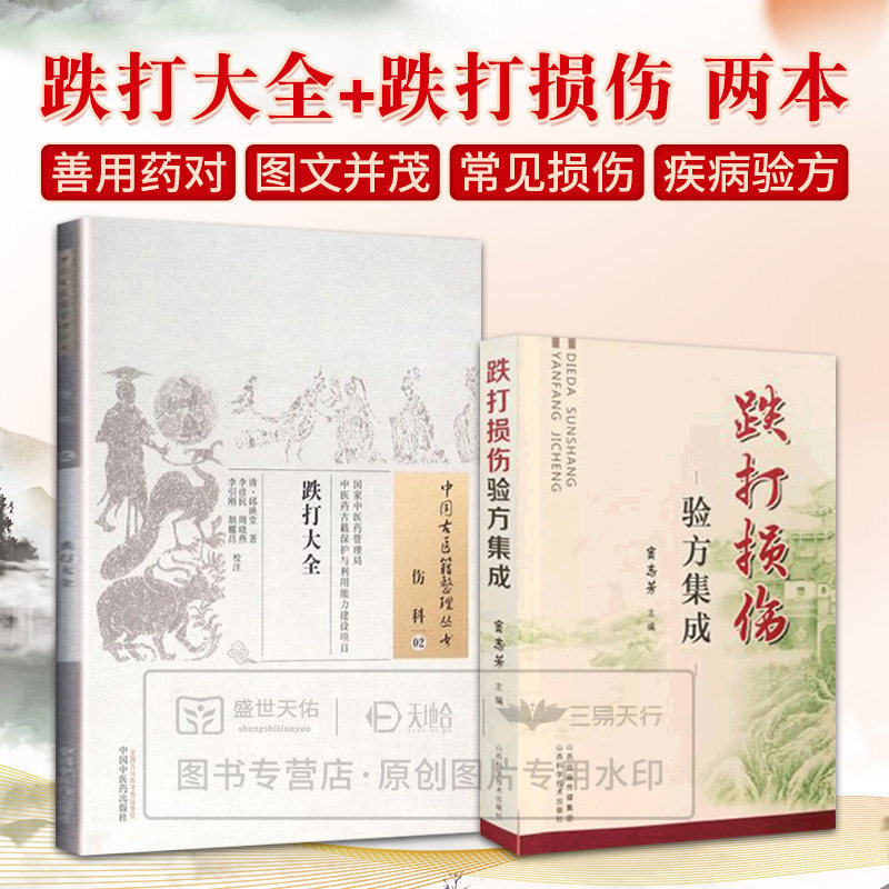【全2册】跌打大全-伤科02-中国古医籍整理丛书+跌打损伤验方集成 搜集中医传承过程中积累的用于跌打损伤类疾病的验方