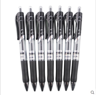 五千年水笔W-322 中性笔 按动型 黑色 0.5mm . 签字笔可印LOGO