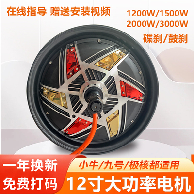 12寸电动车电机高速改装3000W