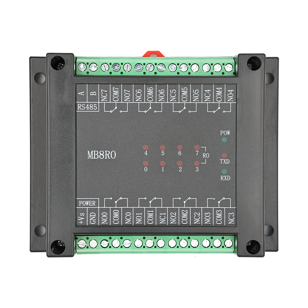 开关量输出模块 8路继电器输出 隔离型 RS485 MODBUS RTU 通讯