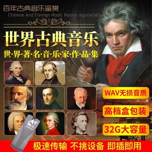 世界古典音乐轻纯音乐交响乐贝多芬莫扎特usb车用优盘