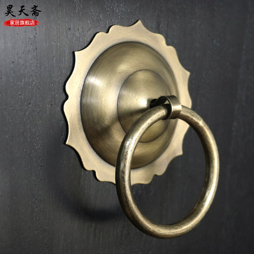 昊天斋新中式风纯铜复古拉手