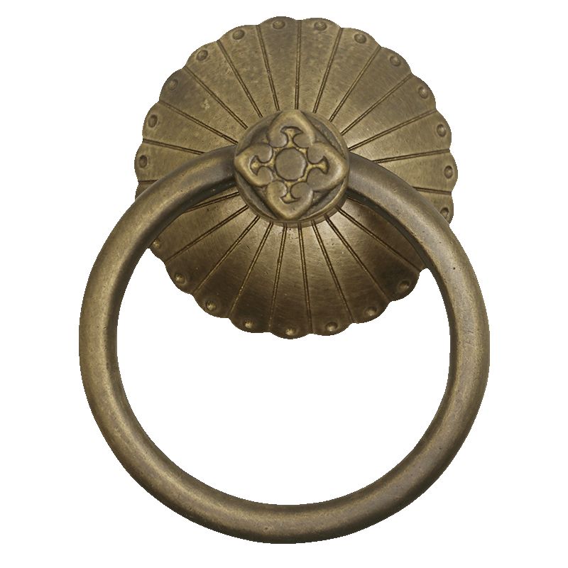 昊天斋中式纯铜大门圆环拉手仿古老式四合院门环把手单孔对装门钹