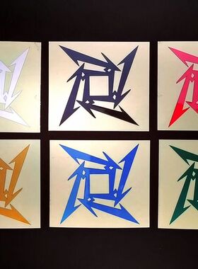 Metallica小提琴金属乐队电吉他摇滚反光贴乐器行李旅行箱维修