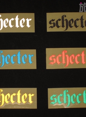 schecter吉他电吉他反光贴纸摇滚金属乐队乐器品牌旅行箱转印贴纸