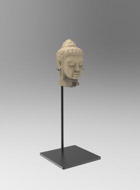 铁制佛头展示架水晶原石支架古玩文玩玉石展架石头底座