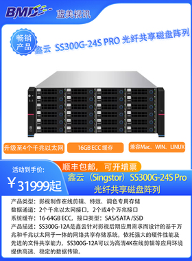 鑫云（Singstor）SS300G-24S Pro磁盘阵列音视频制作万兆高速共享网络存储 升级至4个万兆口裸机（不含硬盘）