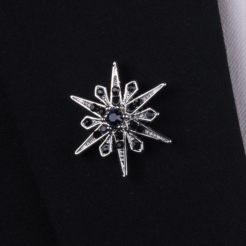 复古六芒星小胸针男女西服