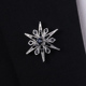 精致复古六芒星领针男女西装 胸针水钻层叠简约大气配饰