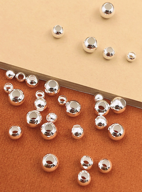 999纯银转运珠光珠diy材料隔珠