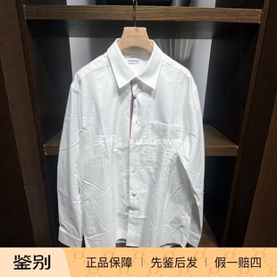 Burberry博柏利男士纯色衬衫胸口条纹系扣衬衣 法国代购11.28 4