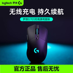 罗技g703hero无线双模充电电竞鼠标RGB背光电脑游戏lol吃鸡宏编程