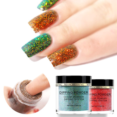 美甲浸润粉镭射粉光疗甲亮粉