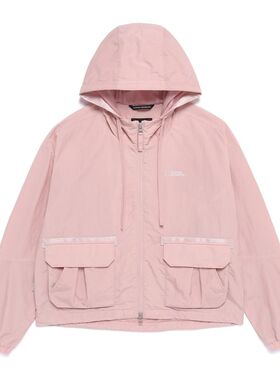 韩国代购2026春季NATIONAL女防风轻薄连帽夹克户外运动短外套N261