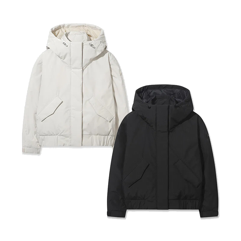 NEPA韩国代购25冬女户外休闲短款GTX连帽派克鹅绒羽绒服外套