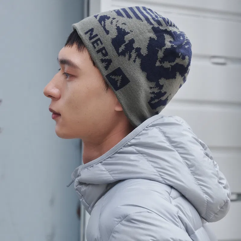 NEPA韩国代购25冬男女户外登山徒步休闲针织保暖毛线帽冷帽