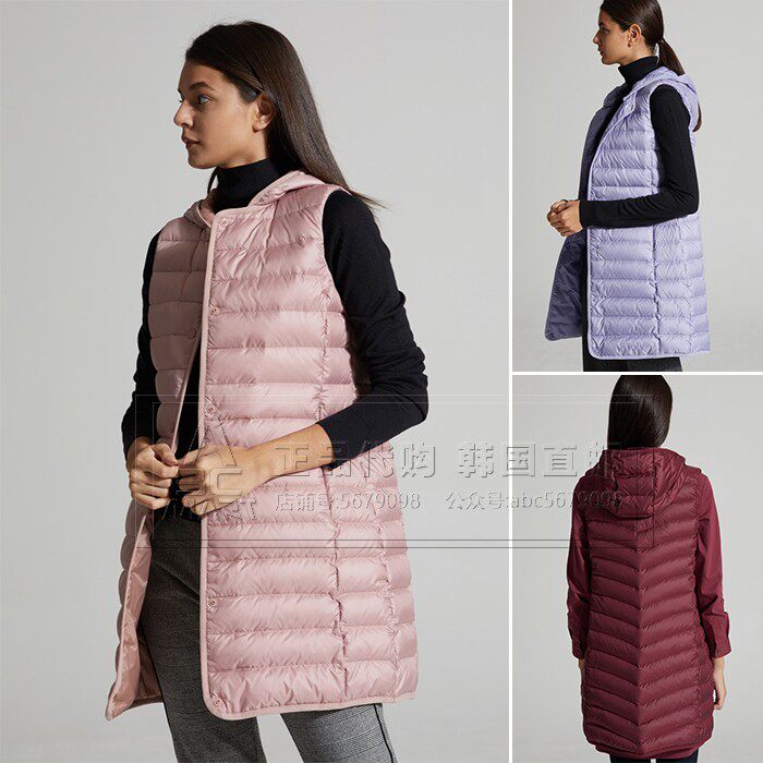 Lafuma/乐飞叶韩国直邮19冬女连帽鹅绒保暖户外羽绒马甲LFVE9D331|ruв категории спортивный костюм/досуг одежды, движение жилет, вниз жилет - от Buy2taobao.com для оказания профессиональной услуги покупки агента Taobao